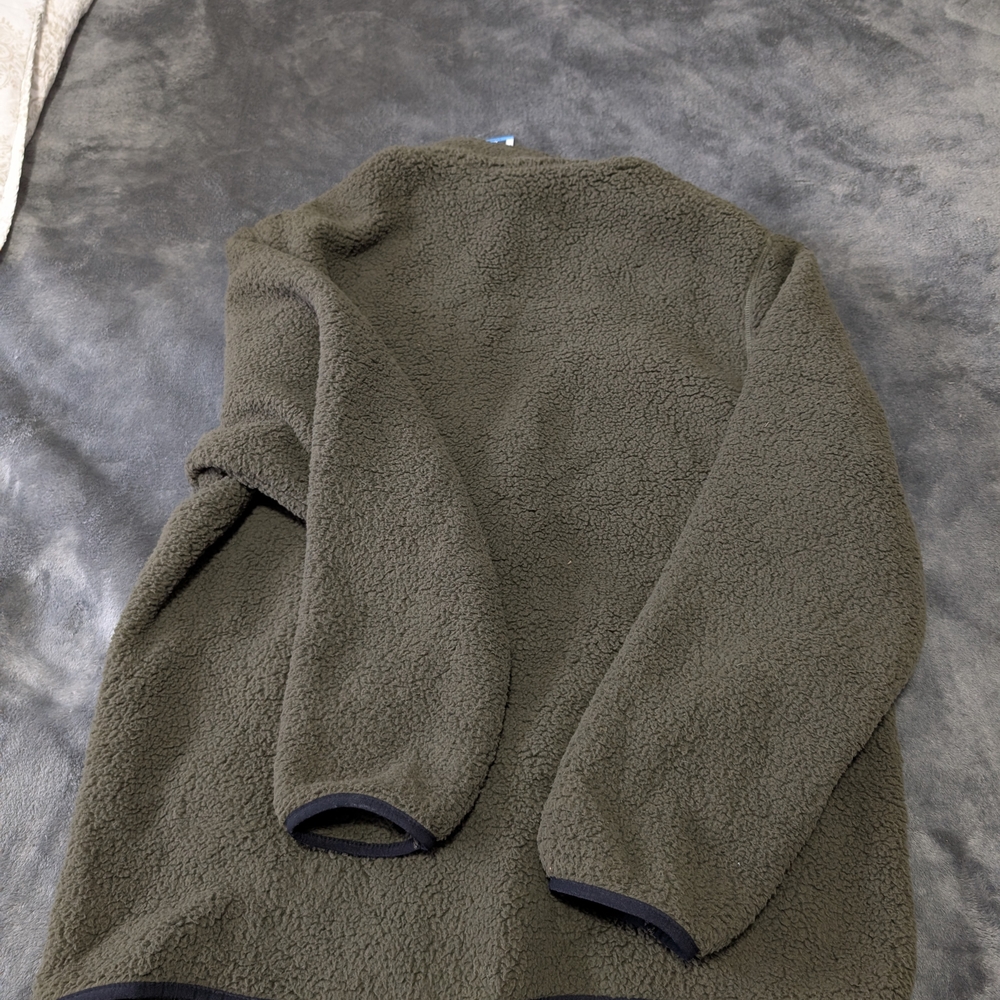 Eddie Bauer Men's Dark Green Fleece Jacket - Picture 4 of 4